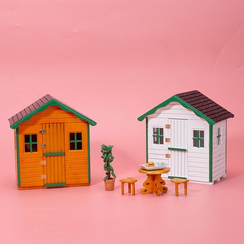 Dollhouse log cabin scene - 1/12,